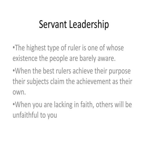 Servant Leadership Characteristics