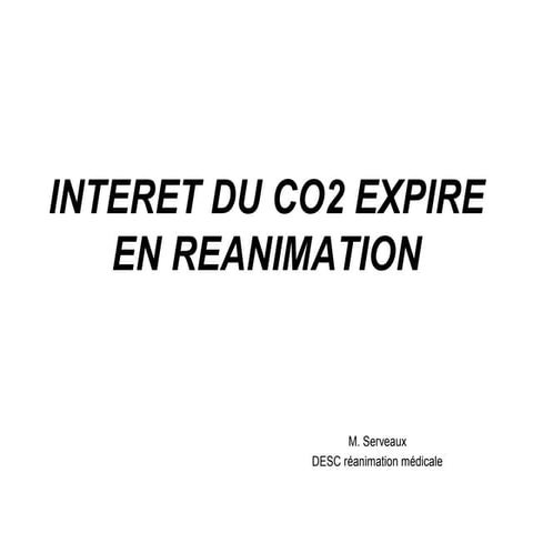 interet du co2_expire en reanimation | PPT