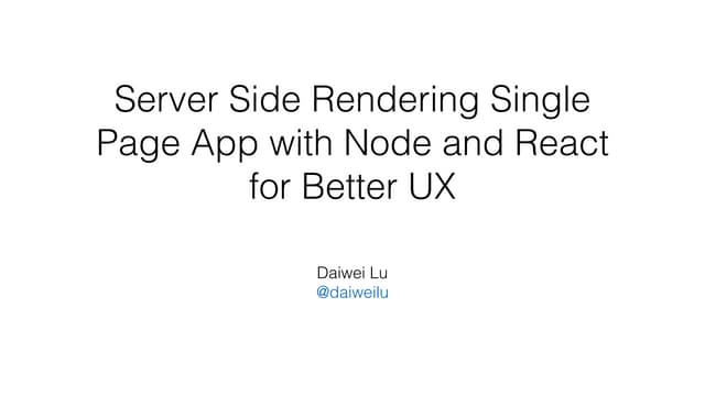 Server rendering-talk