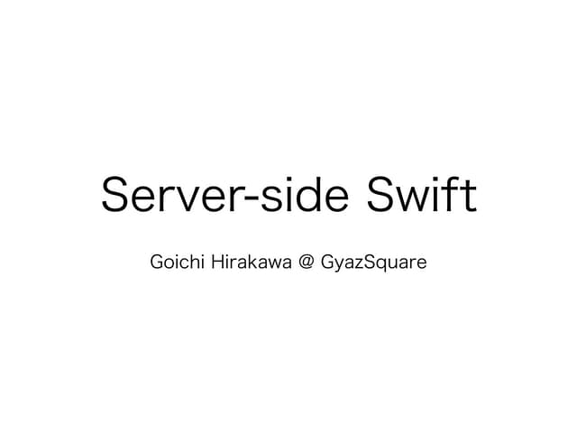 Server-side Swift
