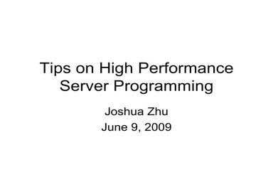 Server Tips