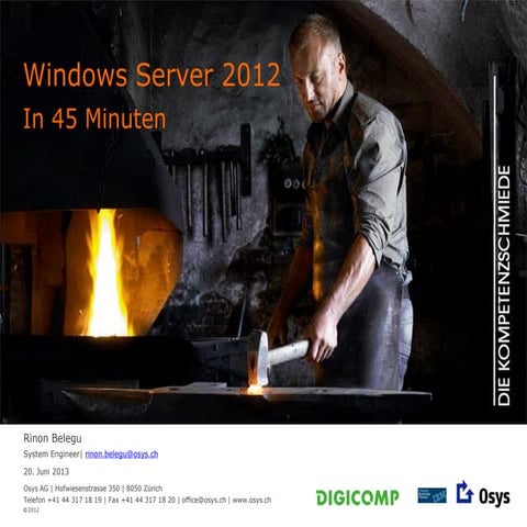 Microsoft Windows Server 2012 R2 Hyper V server overview | PPTX