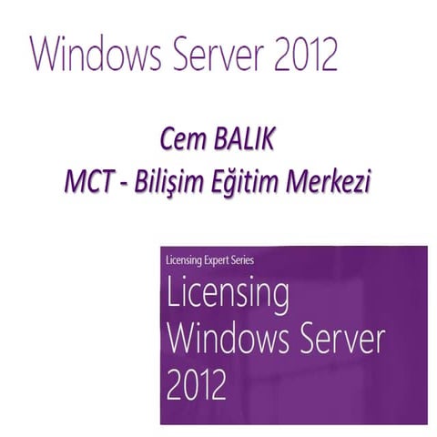 Windows Server 2012 Licensing