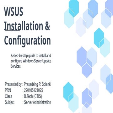 Server Administration WSUS InstallationPPT.pptx