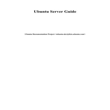 Ubuntu Server Guide