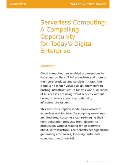 Serverless computing