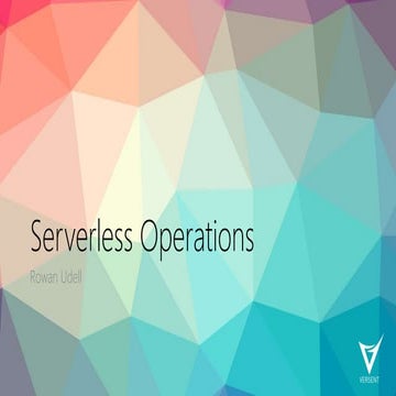 Serverless Operations aka. LessOps