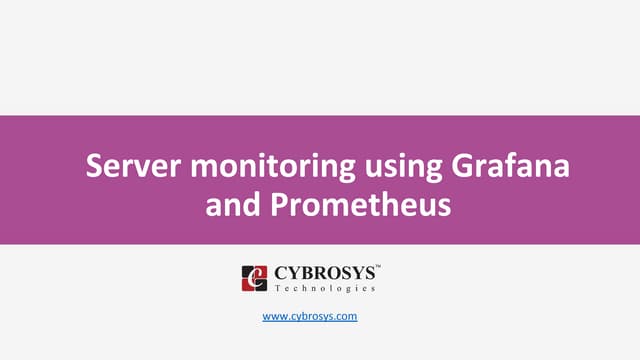 Server monitoring using grafana and prometheus