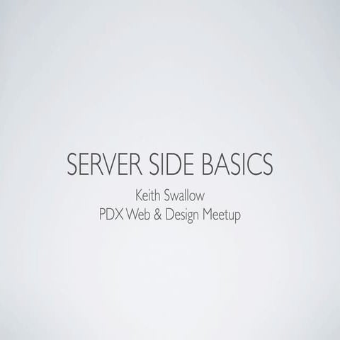 Server Side Basics | KEY | Web Hosting | Internet