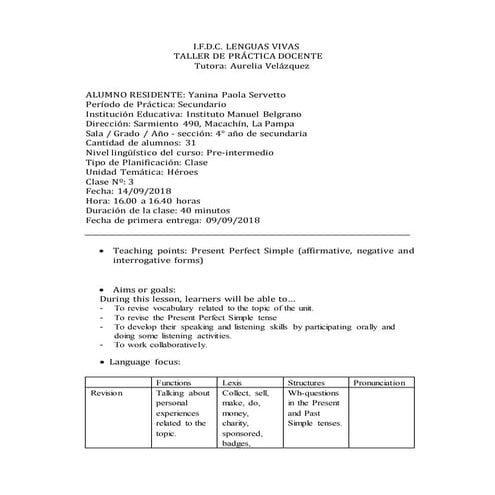 Lesson plan 3- secondary level