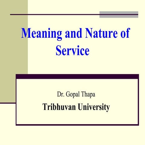Service Marketing with Dr. Gopal Thapa, Tribhuvan University
