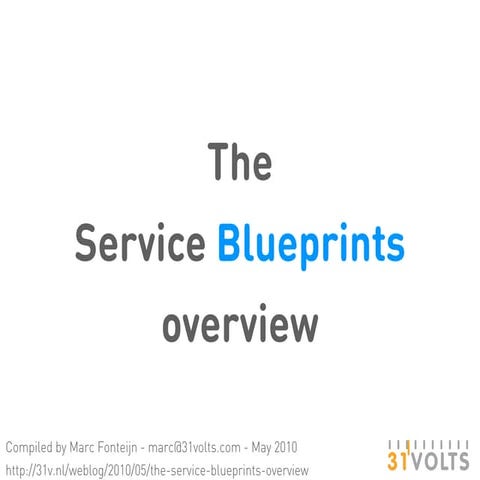 The Service Blueprints Overview