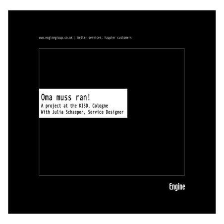 Service Design project at KISD by Julia Schaeper at Engine