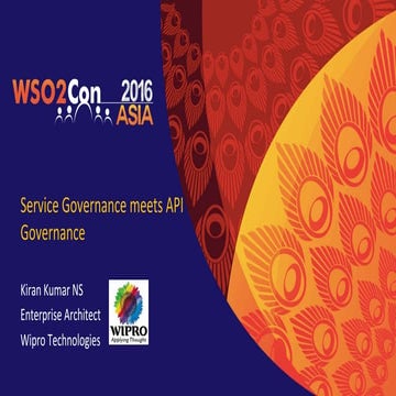 WSO2Con ASIA 2016: Service Governance Meets API Governance: A Case Study