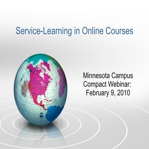 Service Learning In Online Courses 