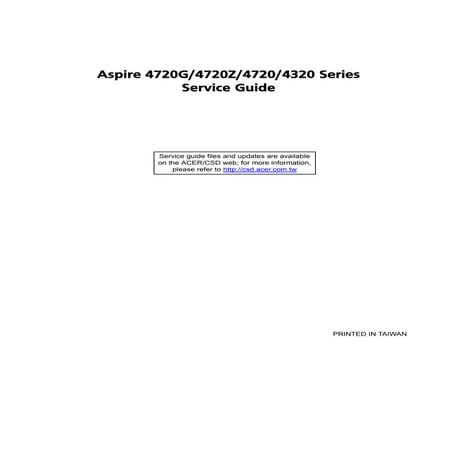 Service Manual Acer Aspire-4720-4720 g-4720z-4320