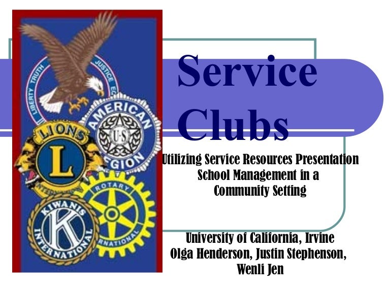 Service Organizations for Schools and Communities