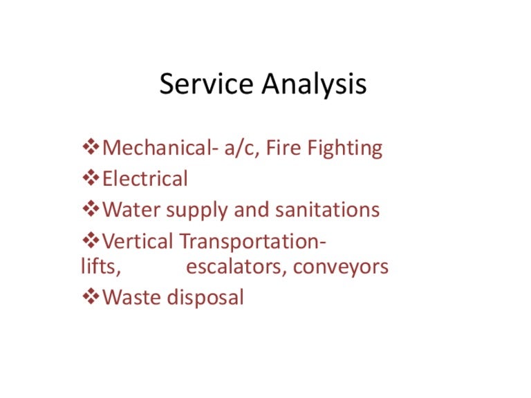 Service analysis