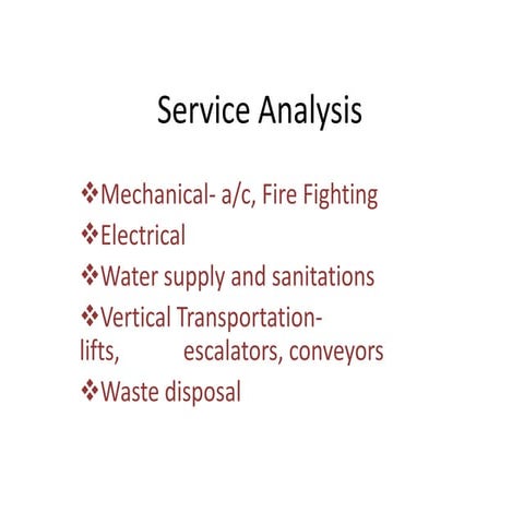 Service analysis