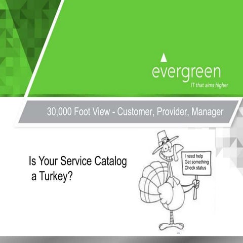 IT Service Catalog: Customer, Provider and Manager Views of a Service Catalog