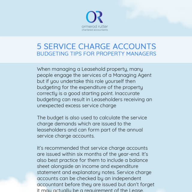 Service charge infographic