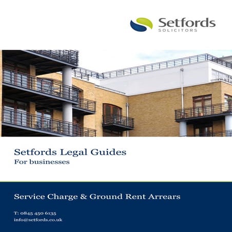 Service charge & ground rent arrears