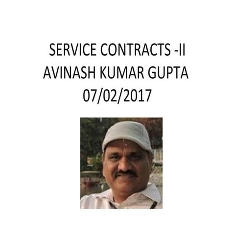 Service contracts ii