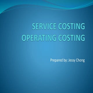Service Costing - ACCA - F5