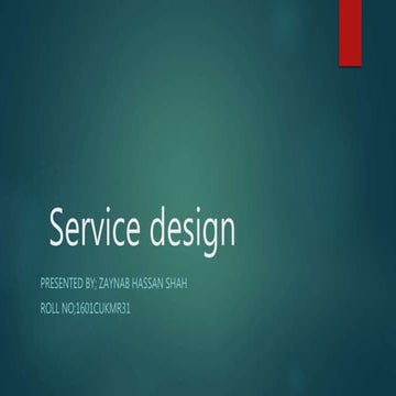 Service design