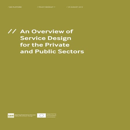 Service Design for the private and public sector