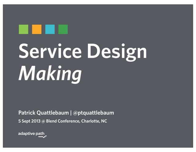 Service Design Making