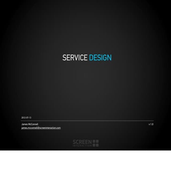 Introduction to Service Design