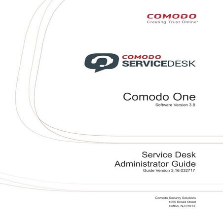 Service Desk Guide(Comodo One)
