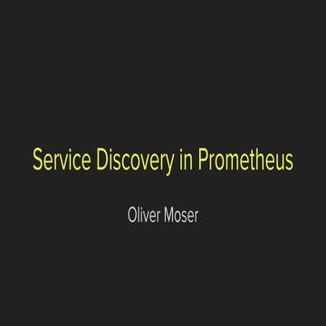 Service Discovery in Prometheus