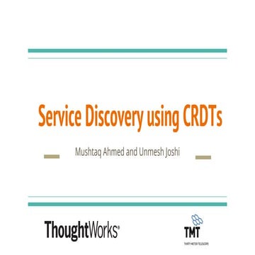 Service discovery using crdt