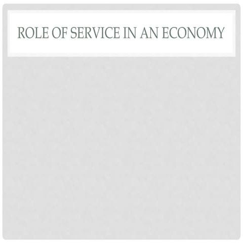 role of service in an economy