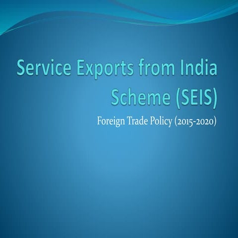 Served From India Scheme (Sfis) | PDF