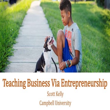 Teaching via Entrepreneurship