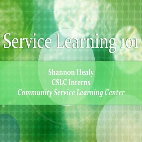 Service Learning 101
