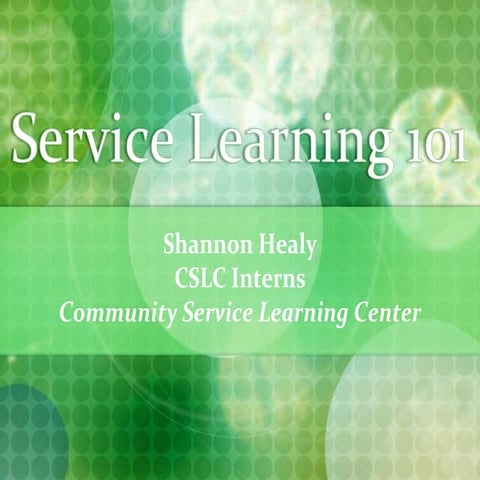 Service Learning 101