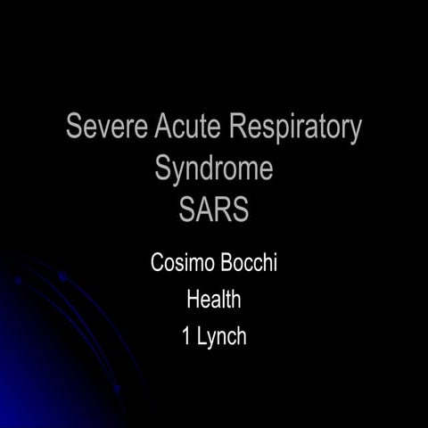 SARS | PPTX