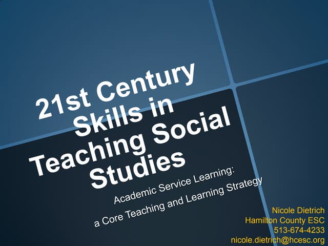 Service learning teacher academy