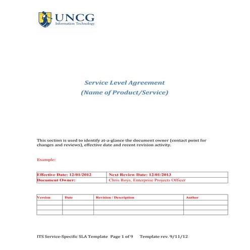 Service levelagreementtemplate v8