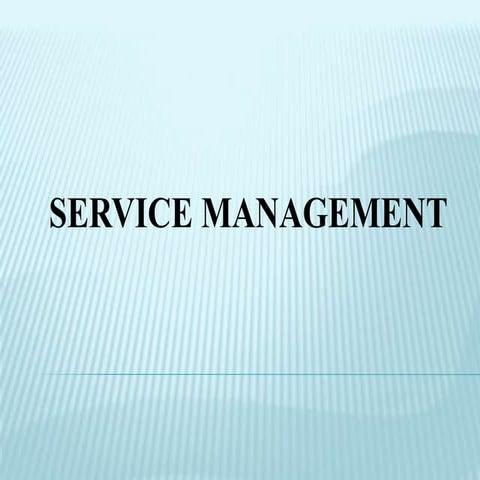 Service management