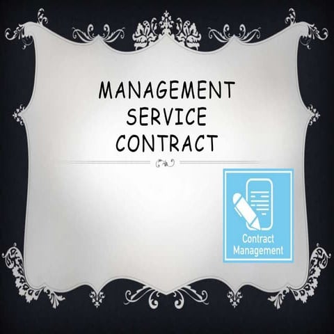 management service contract