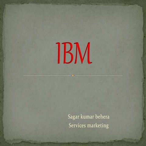 Service marketing of IBM