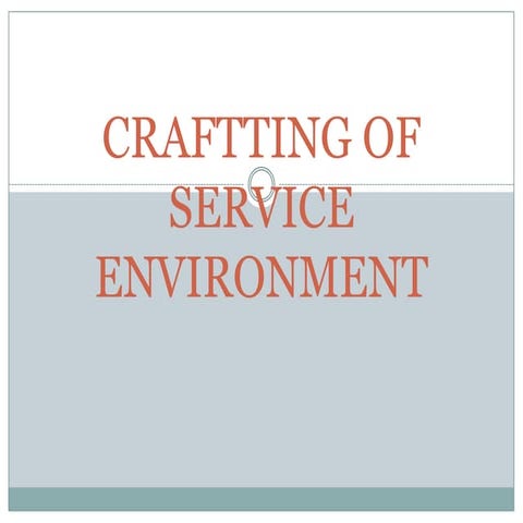 Crafting Of Service Environment