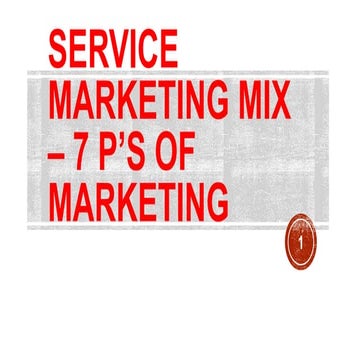 Service marketing 7 ps unit 2