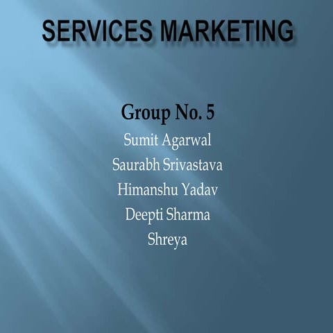 Service marketing @jaipuria institute of management