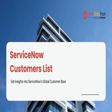 ServiceNow Customers List - 100% Opt-In Contact